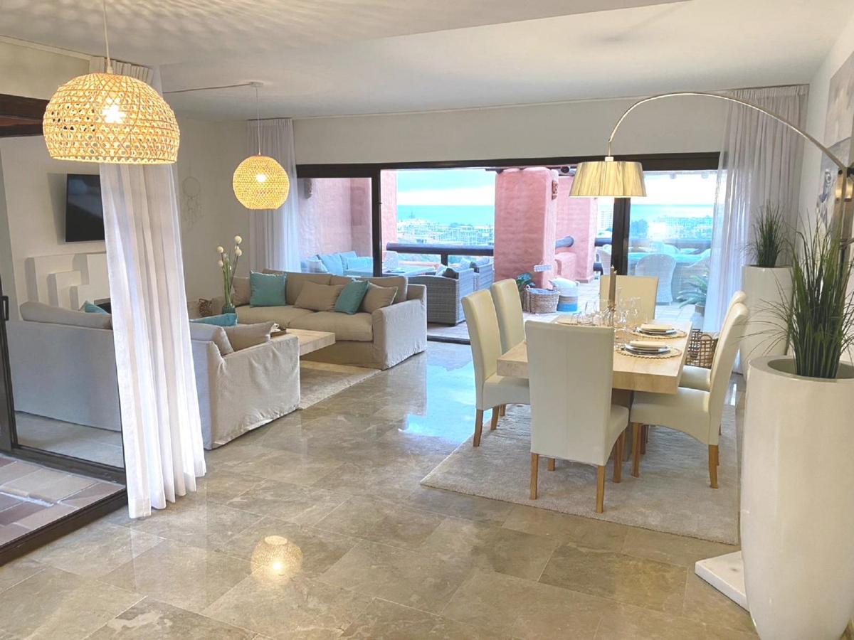 15 First Line Penthouse With Wonderful Seaview Near Duquesa Golf Manilva Andalucia Apartman Kültér fotó